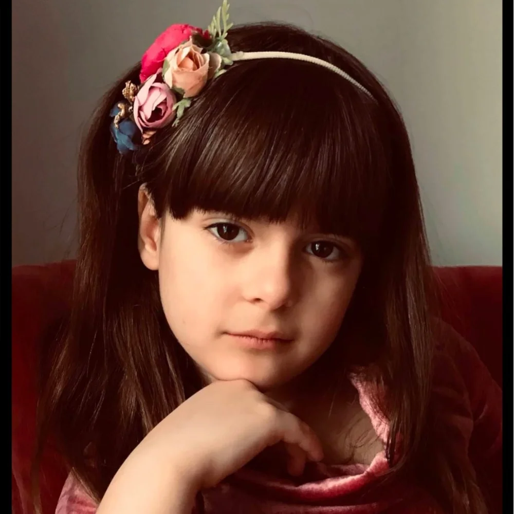 Floral headband w/ flowers magenta pink gold blue purple lavender green lilac